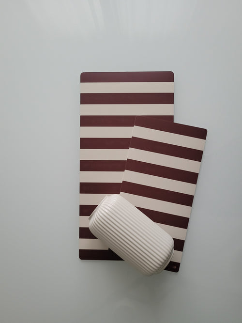 Runner da tavola Stripes Chic Bordeaux, due misure