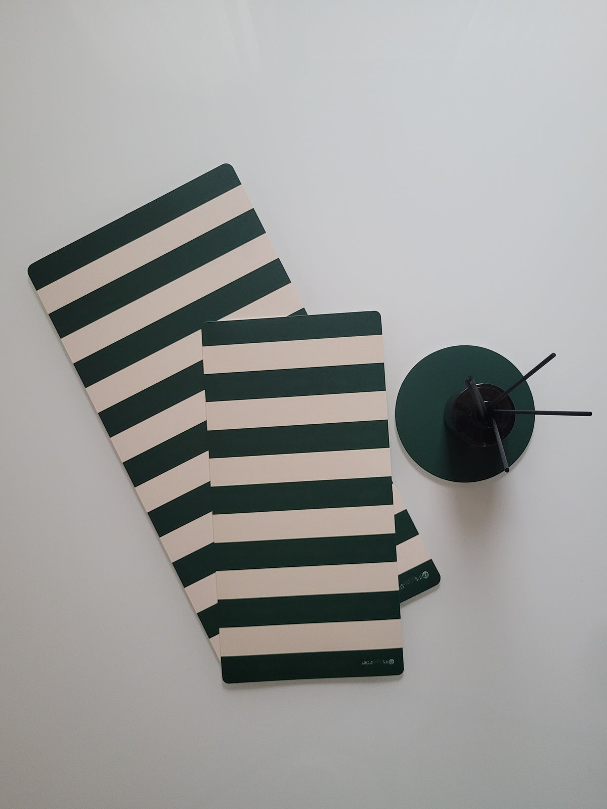 Runner da tavola Stripes Chic Vert, due misure