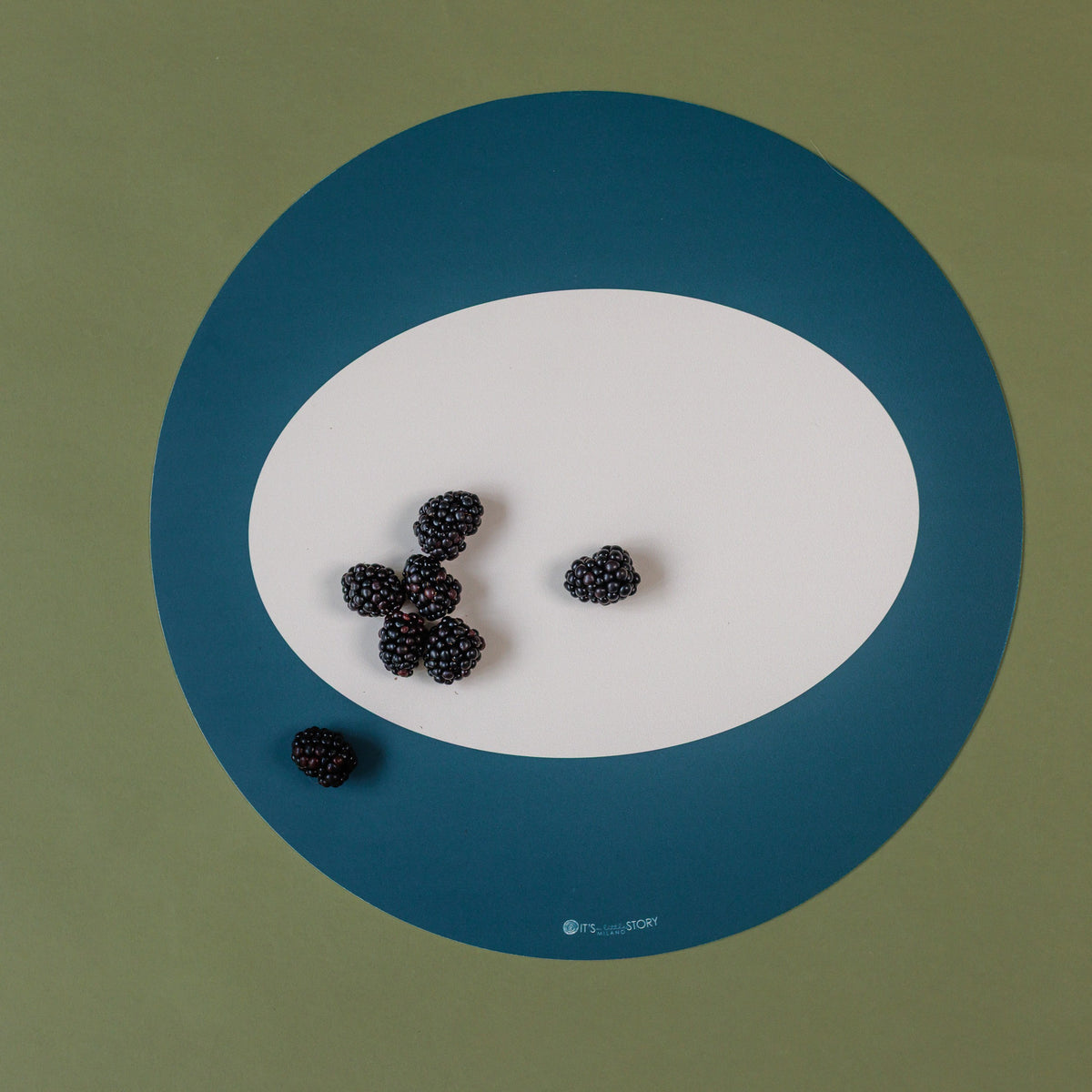 Tovaglietta rotonda colorata e originale Round Eclipse Blue