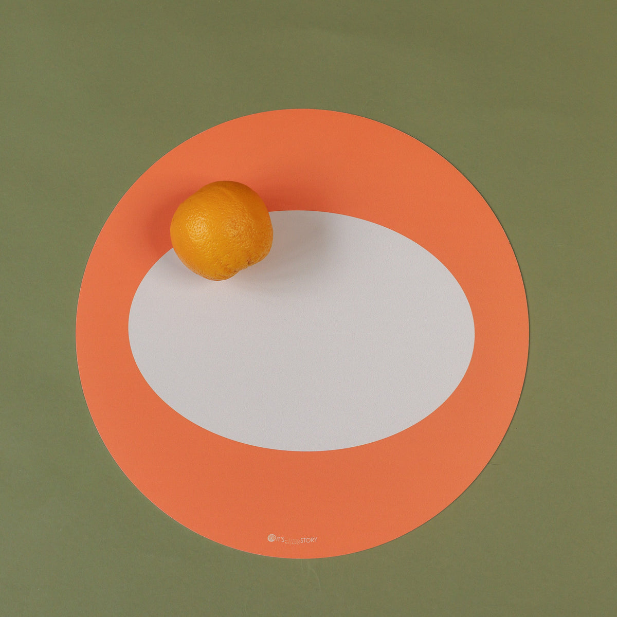 Tovaglietta rotonda colorata e originale Round Eclipse Orange