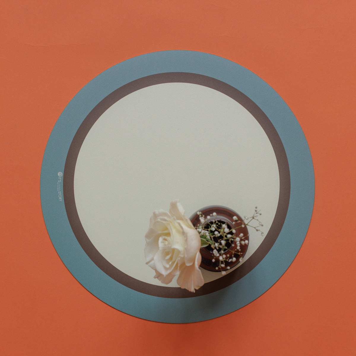 Tovaglietta rotonda colorata e originale Round Fruits Hazelnut