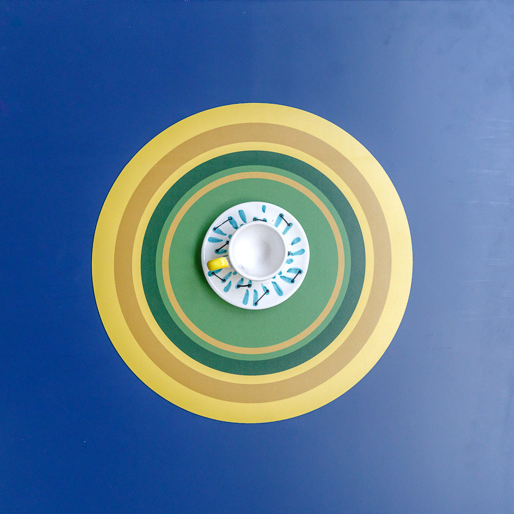 Tovaglietta rotonda colorata e originale Round Flower Sunflower