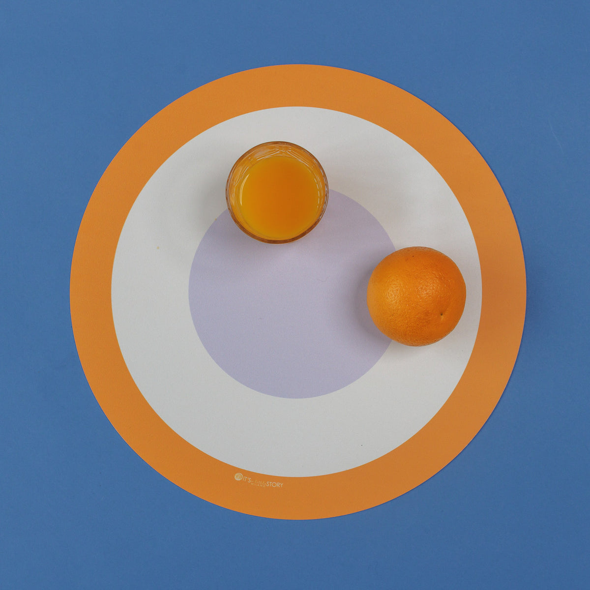 Tovaglietta rotonda colorata e originale Round Orbit Orange