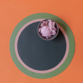 Tovaglietta rotonda colorata e originale Round Fruits Pistachio