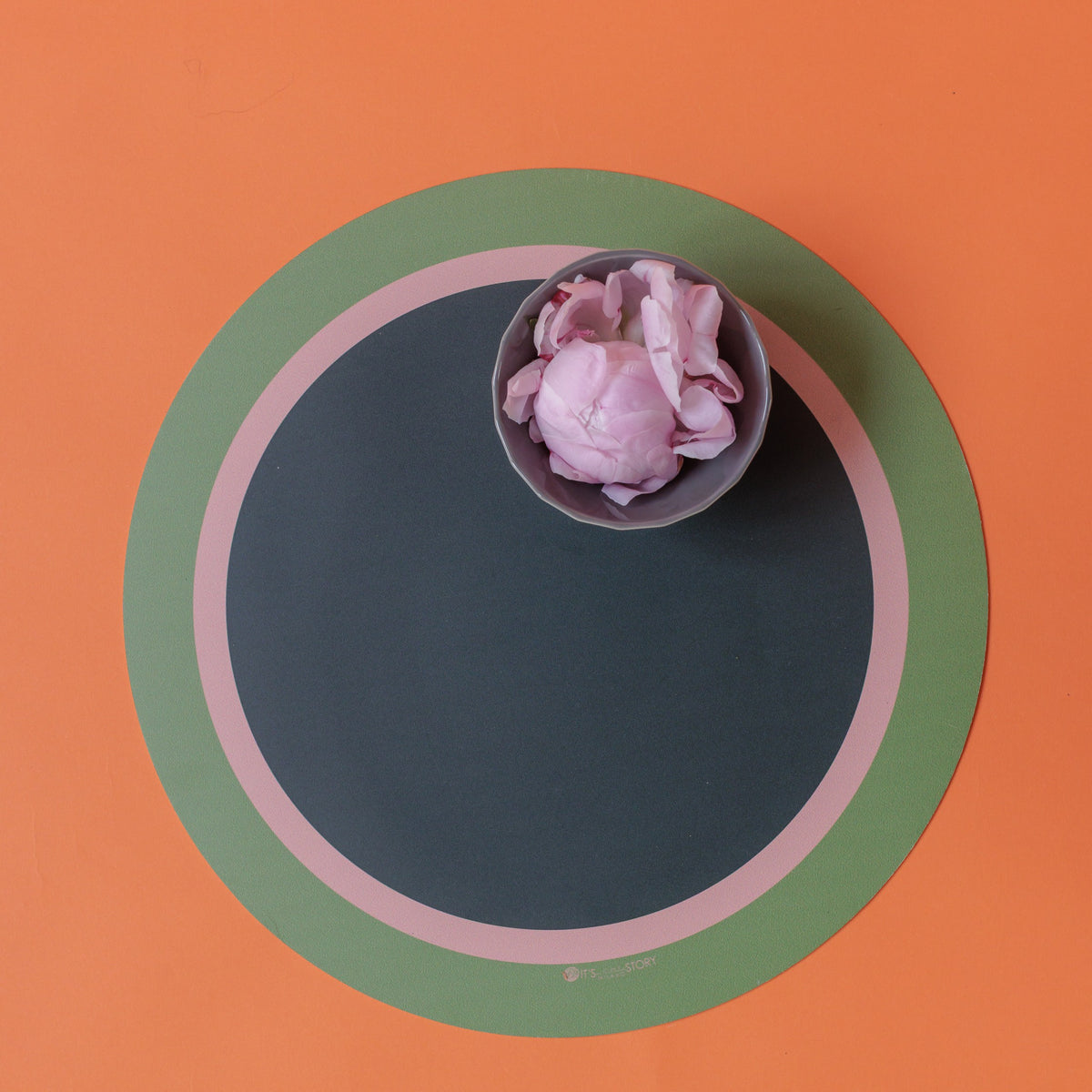 Tovaglietta rotonda colorata e originale Round Fruits Pistachio