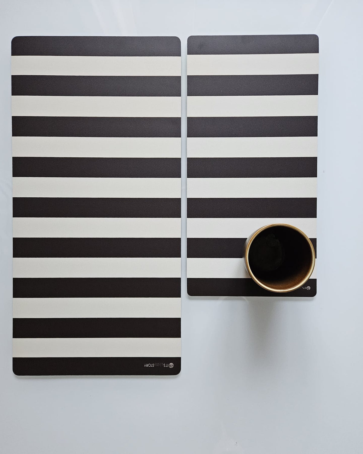 Runner da tavola Stripes Chic Chocolat, due misure