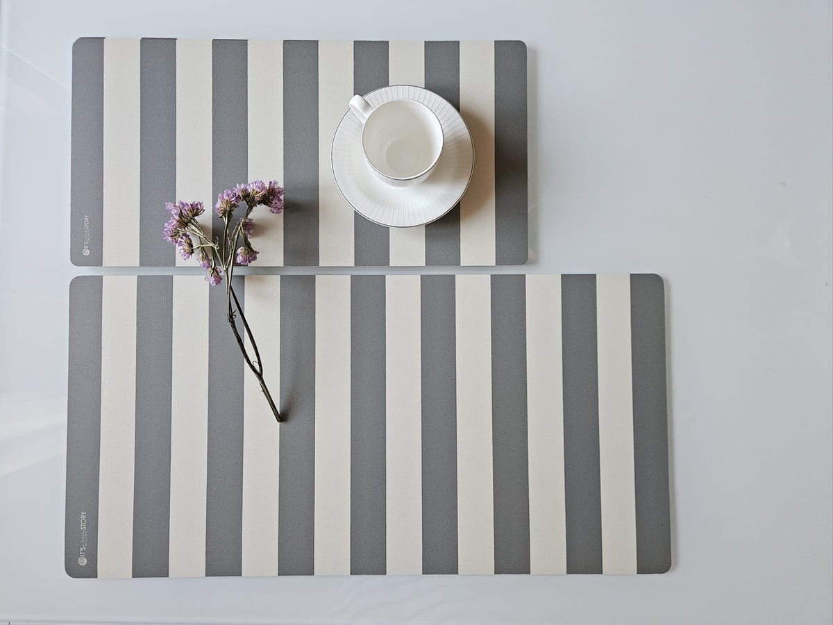 Runner da tavola Stripes Chic Gris, due misure