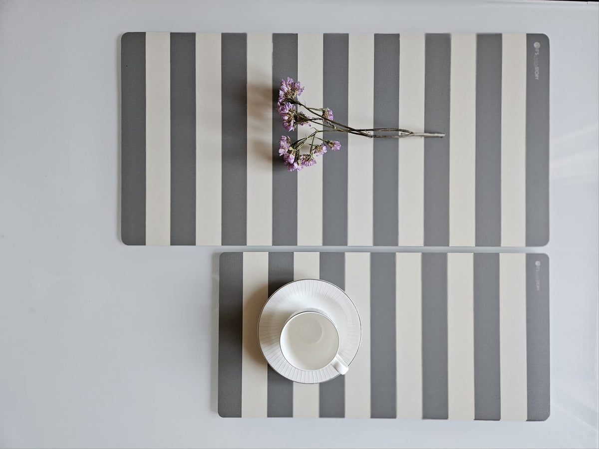Runner da tavola Stripes Chic Gris, due misure