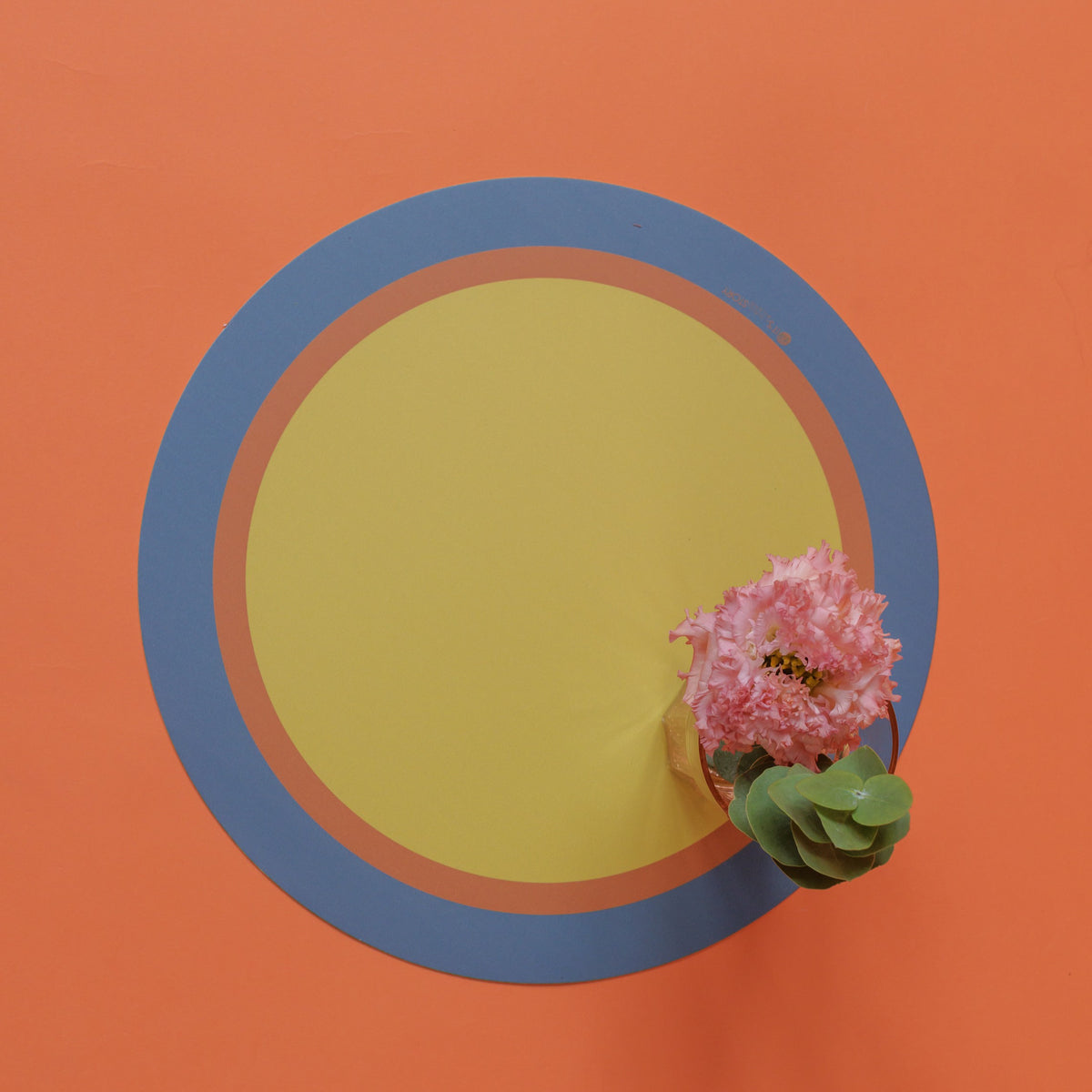 Tovaglietta rotonda colorata e originale Round Fruits Tangerine